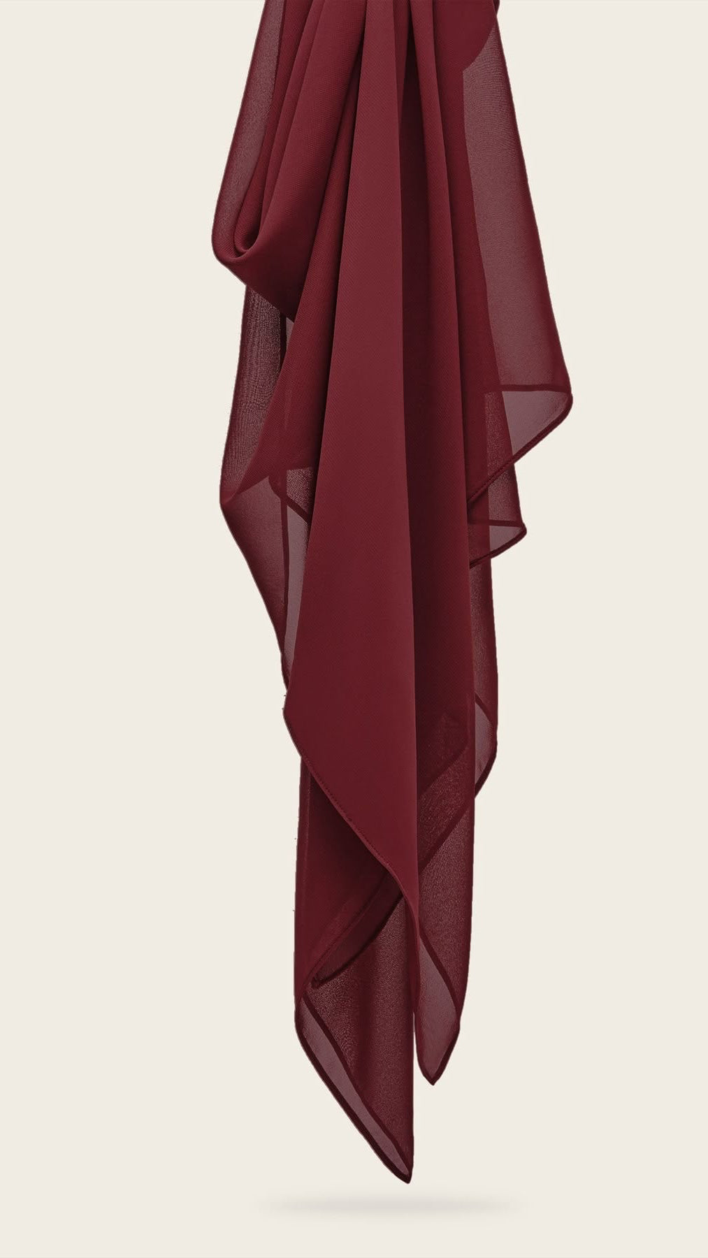Red Chiffon Hijab