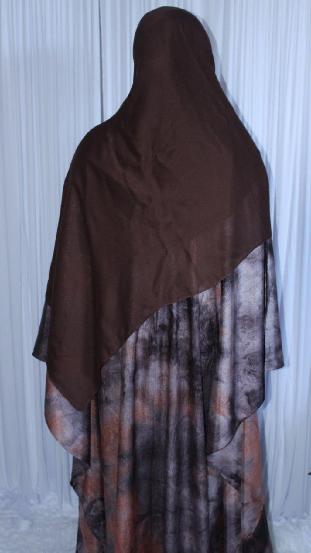 Brown Marble Butterfly Abaya