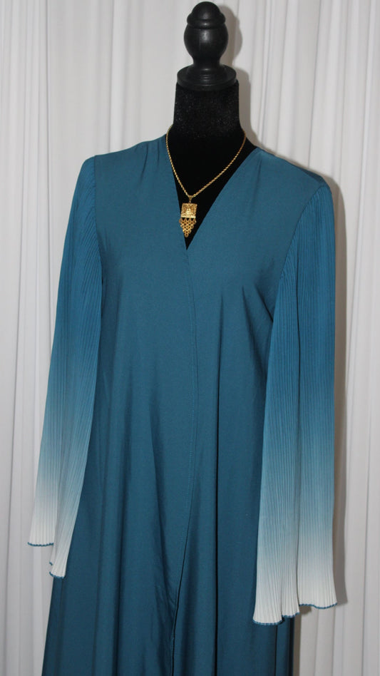 Blue Ombré Open Abaya