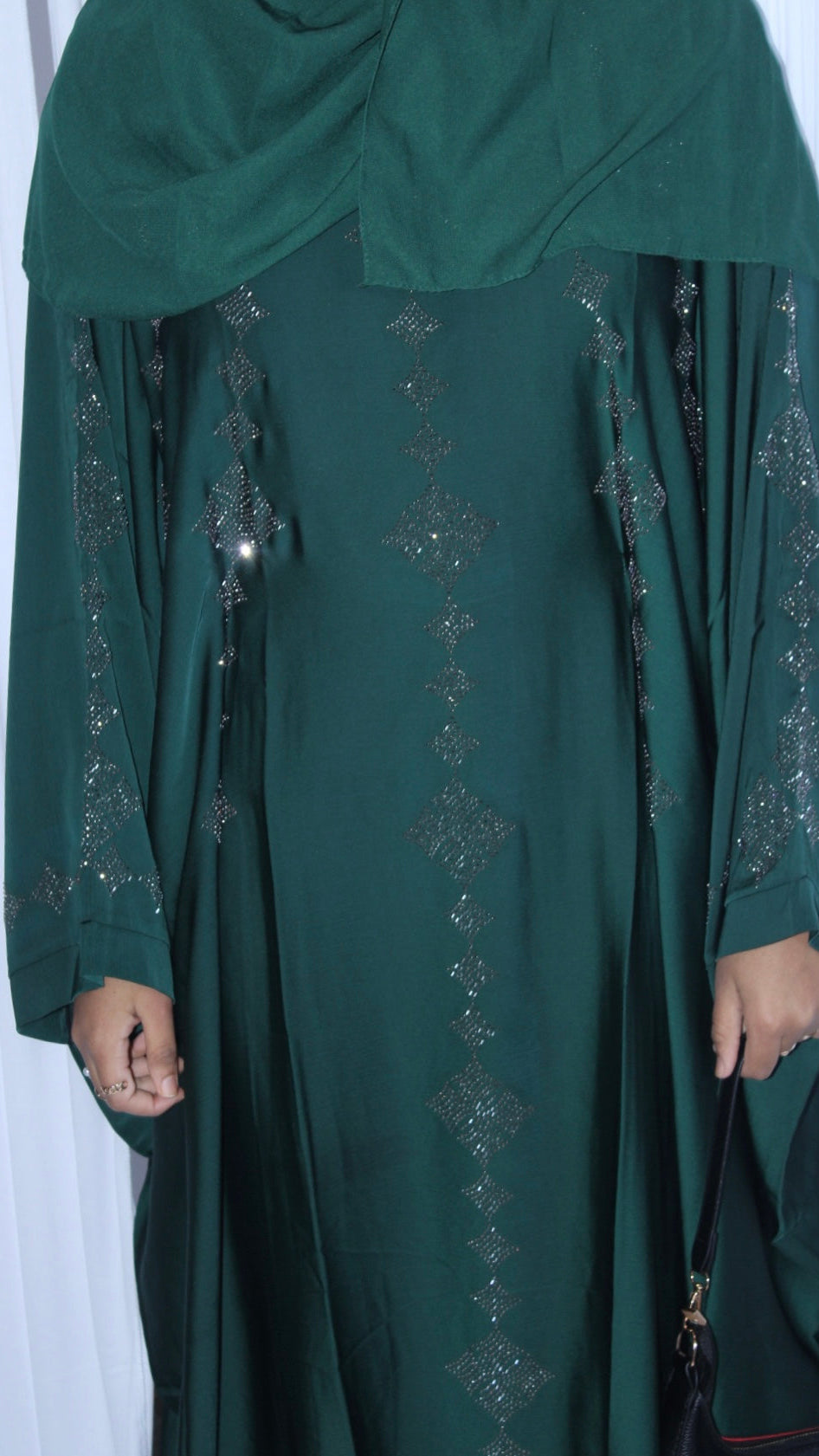 Green Elegant Butterfly Abaya