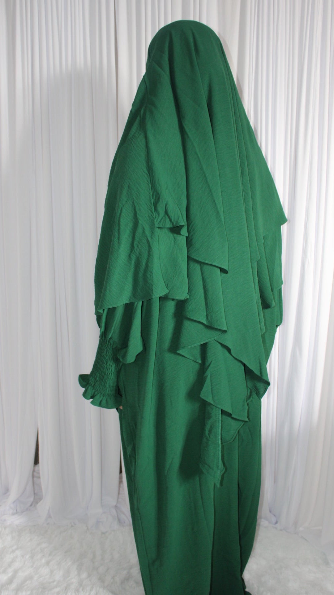 Green Khimar and abaya set