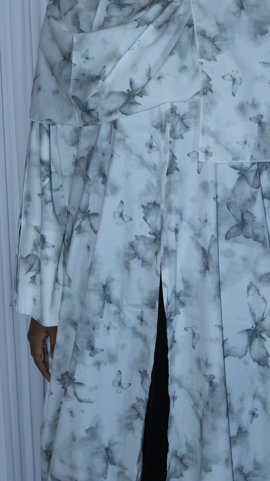 White Butterfly Abaya