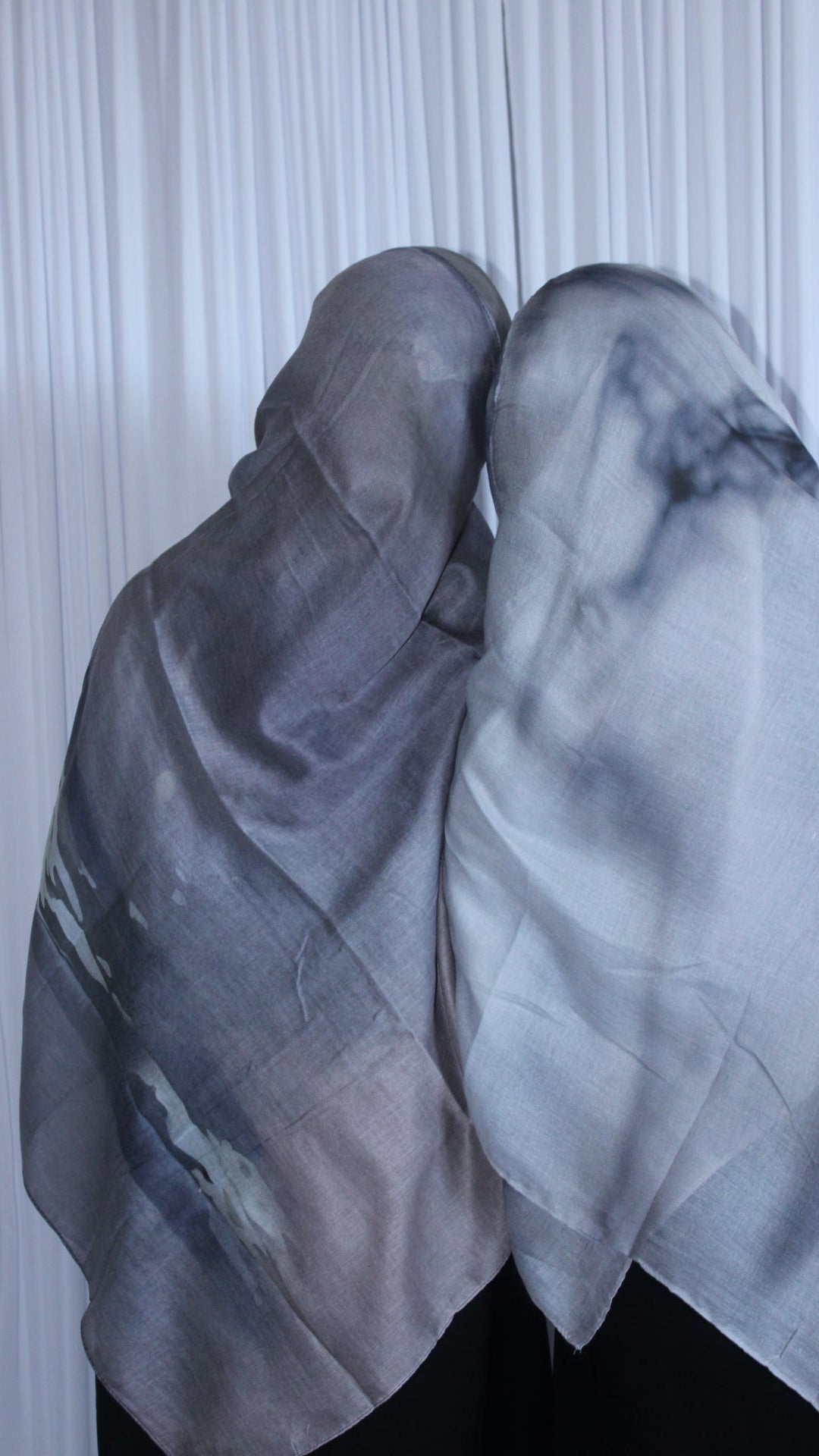Dark Grey Printed hijab