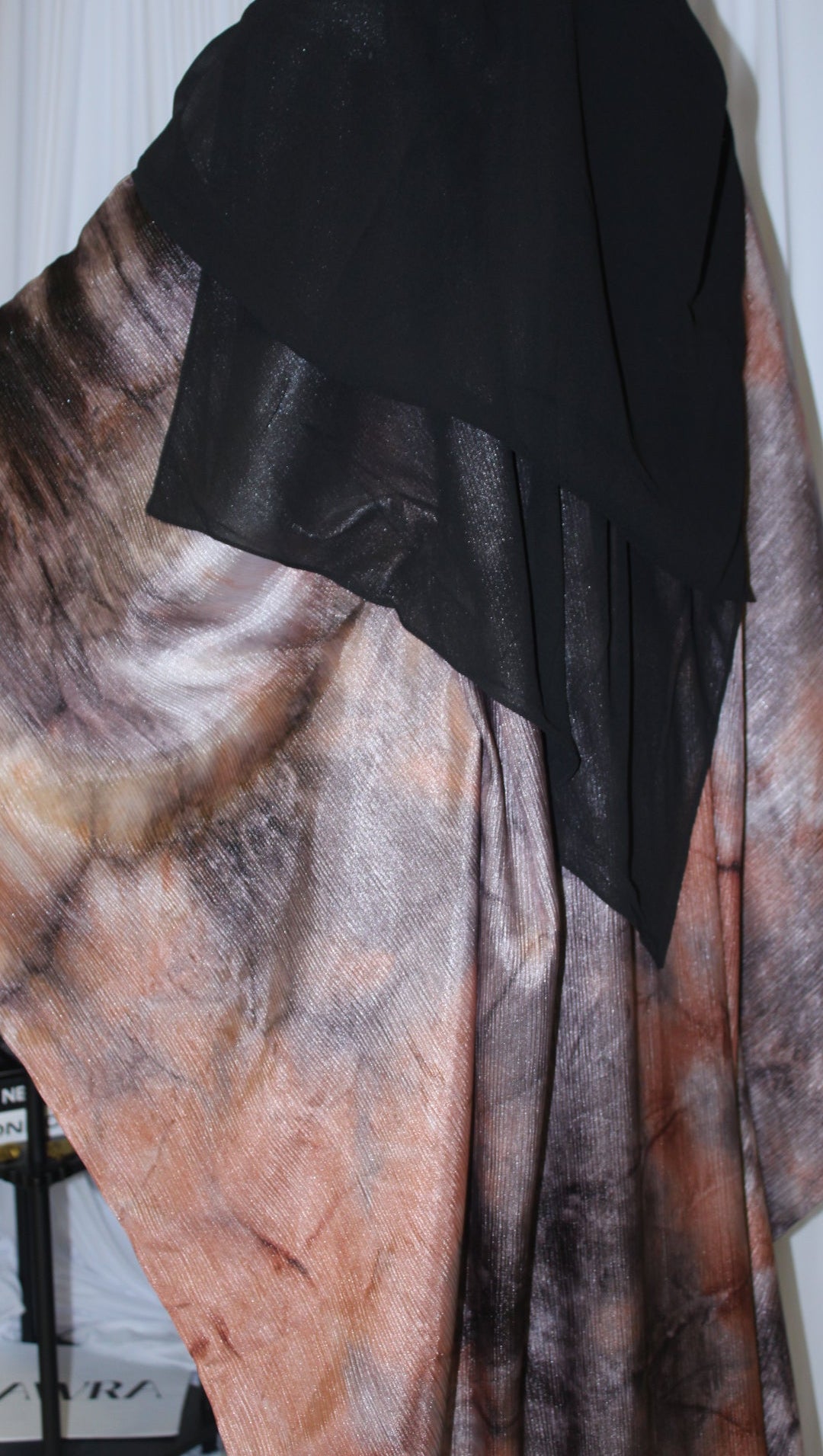 Brown Marble Butterfly Abaya
