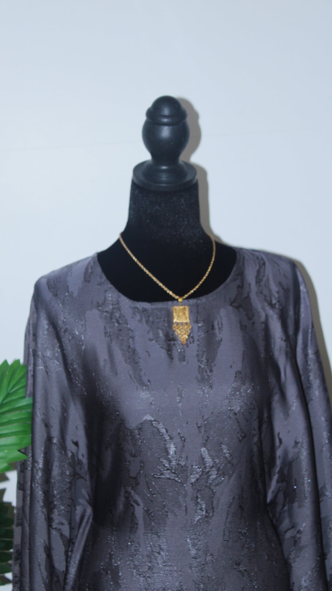 Gray Noor Butterfly Abaya