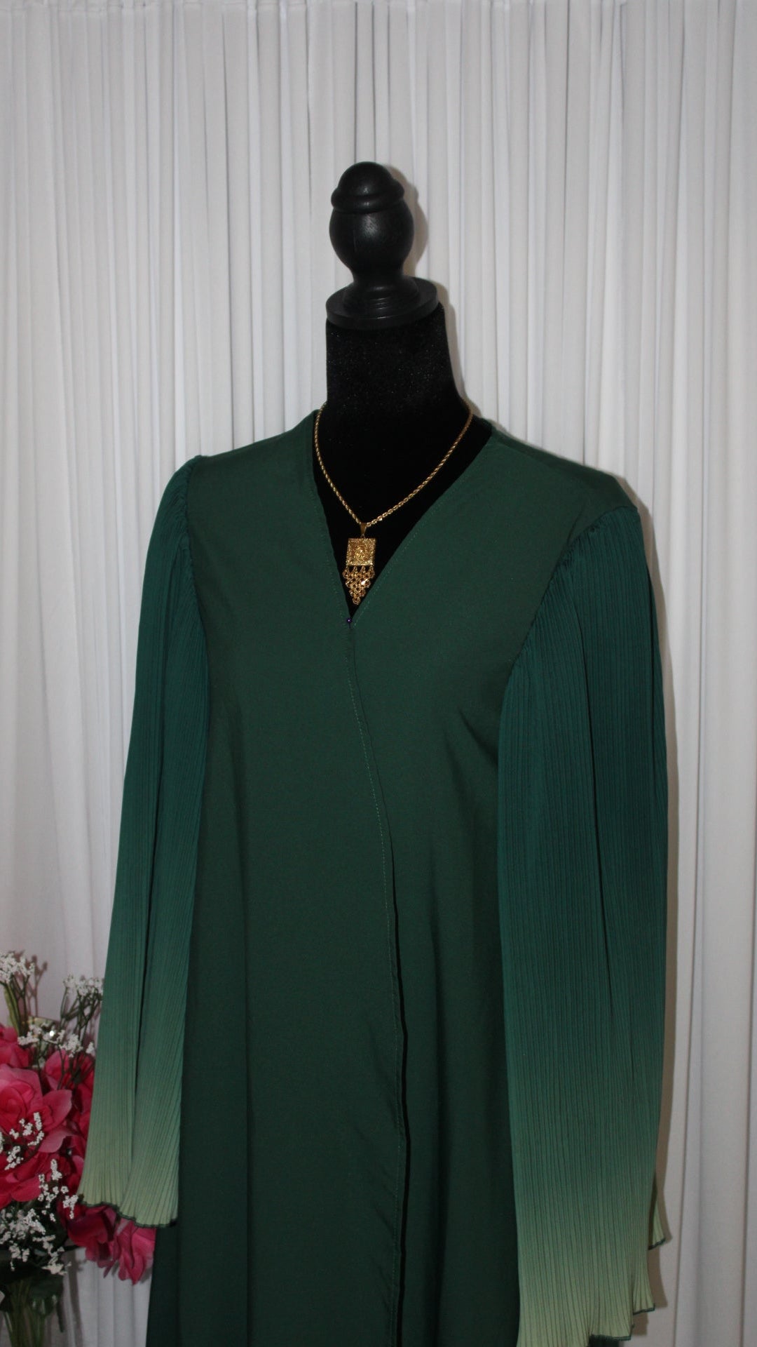 Emerald Ombré Open Abaya