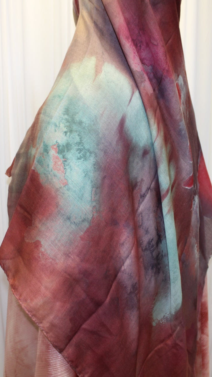 Rose Glow Printed Hijab