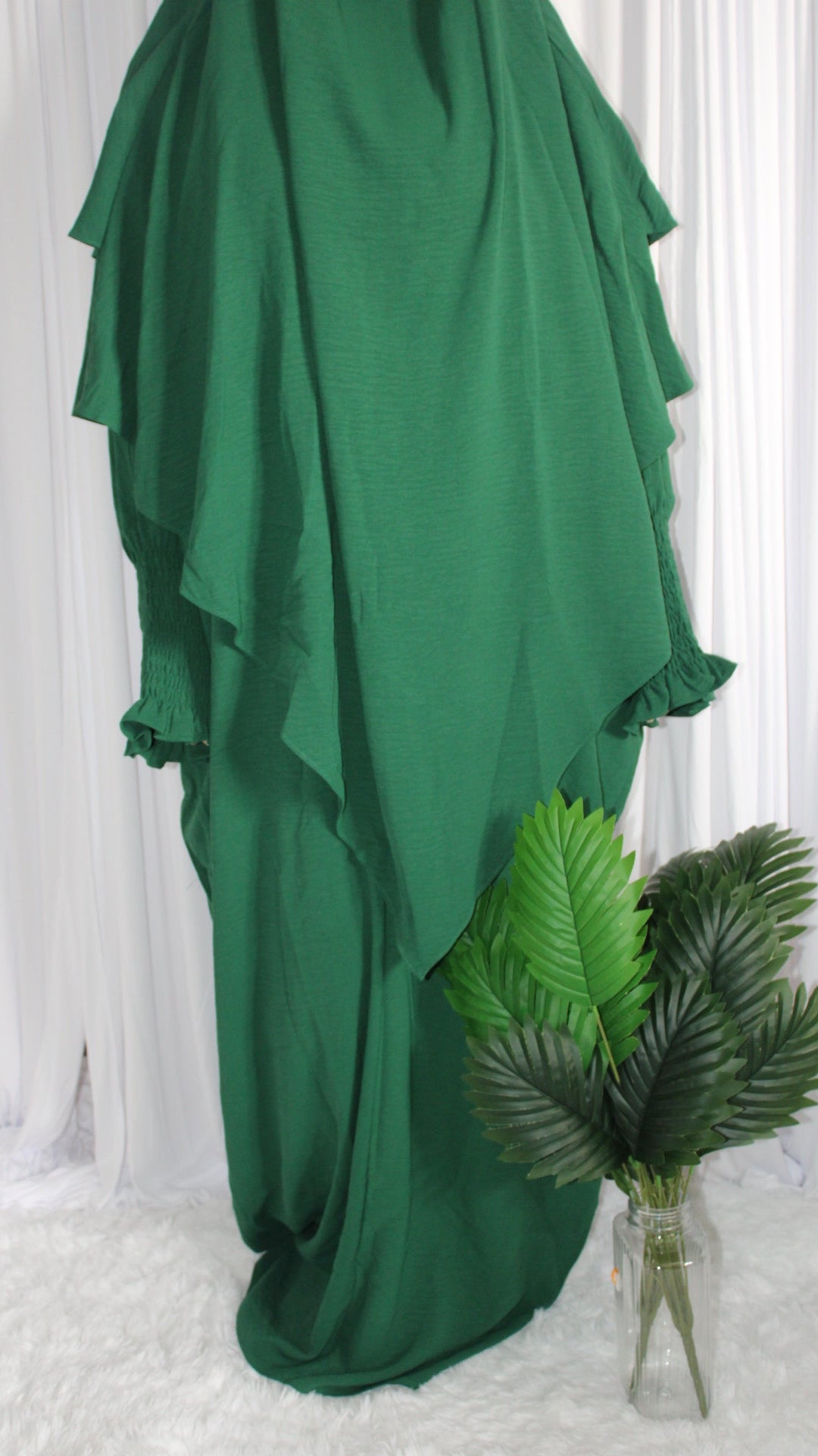 Green Khimar and abaya set
