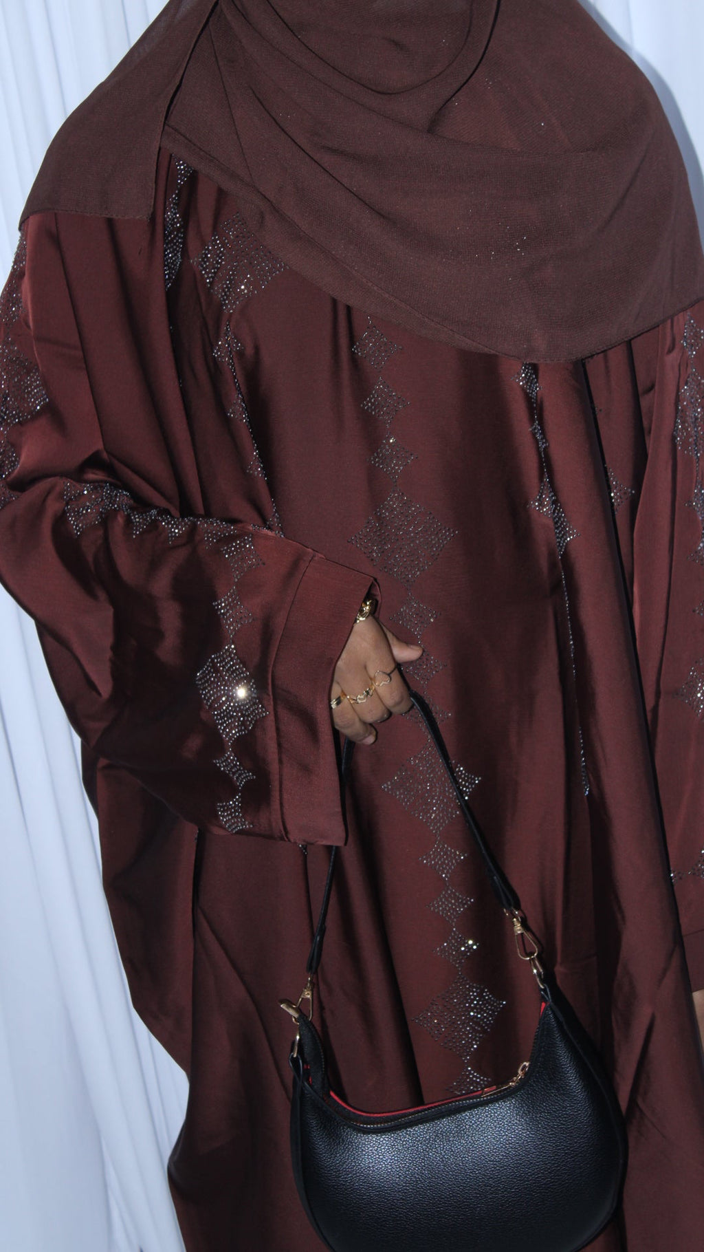 Brown Elegant Butterfly Abaya