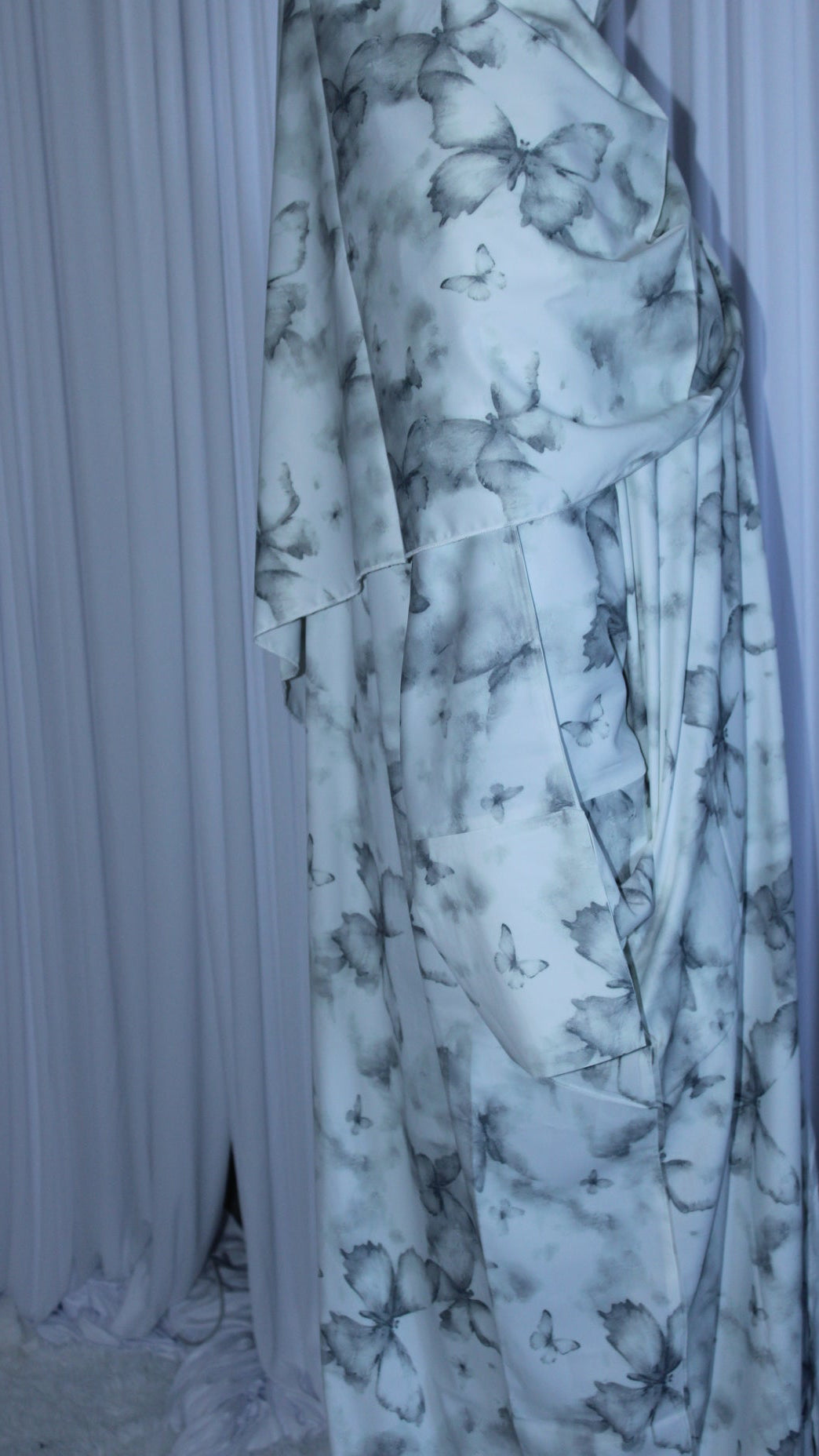 White Butterfly Abaya
