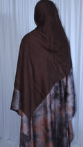 Brown Marble Butterfly Abaya