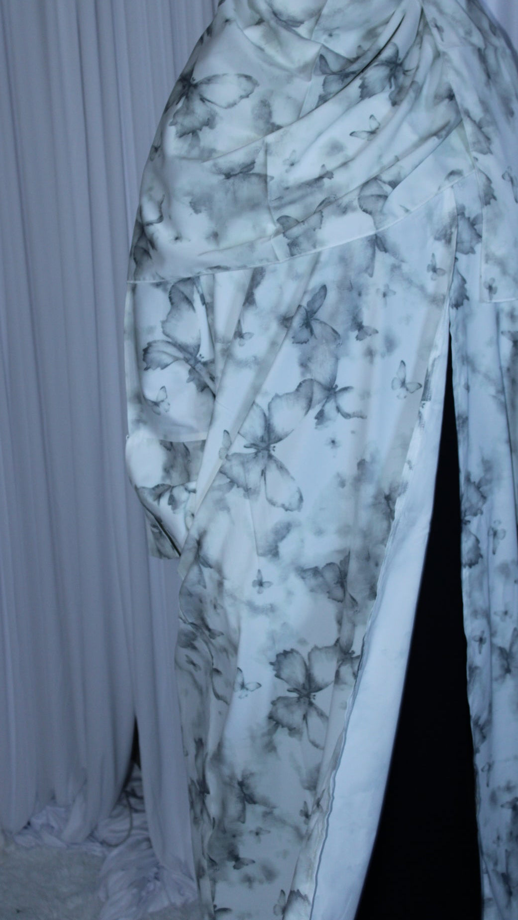 White Butterfly Abaya