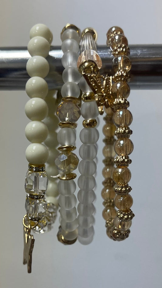 White Bohemian Bracelets