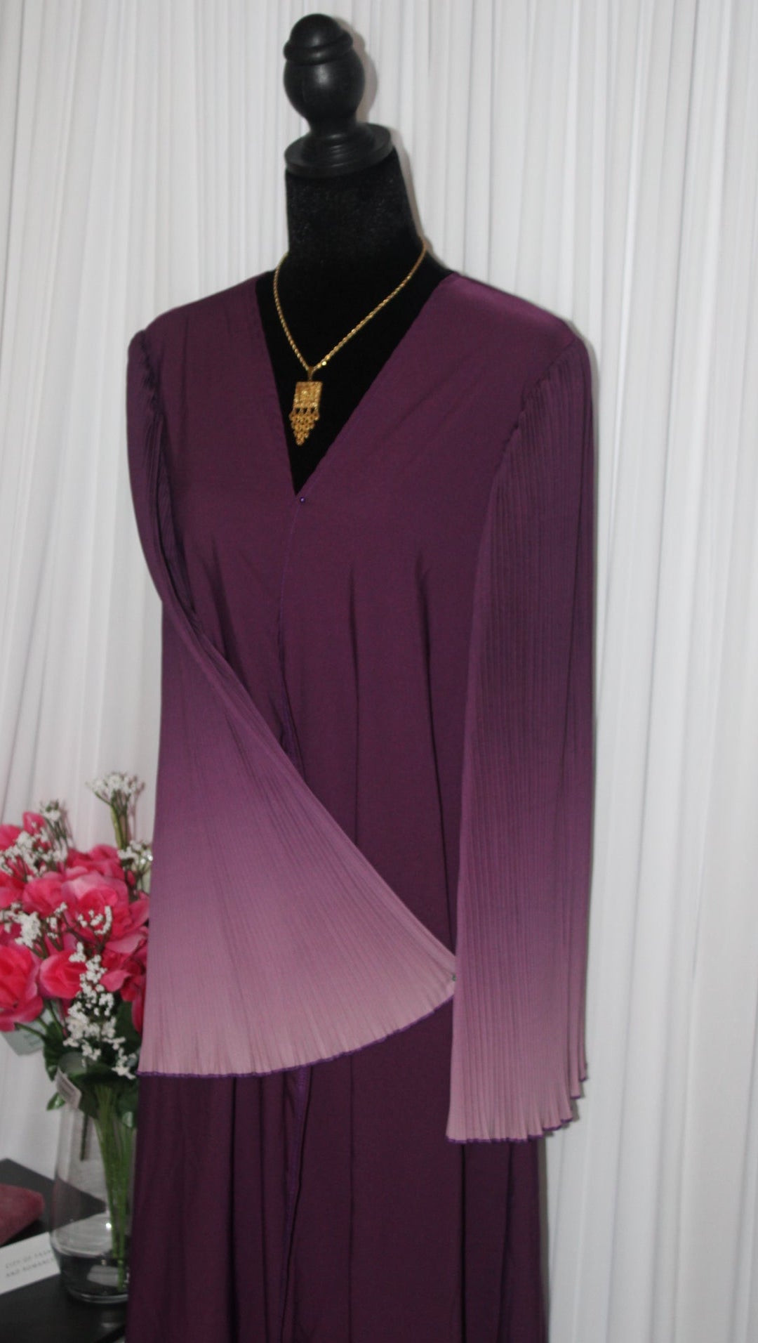 Purple Ombré Open Abaya