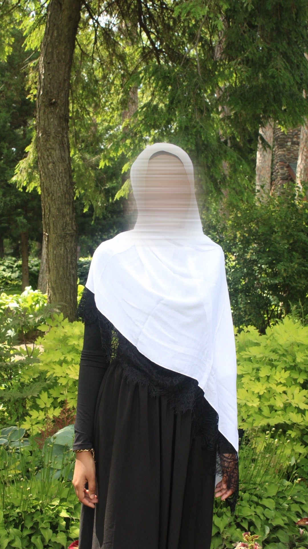 White Modal lace with Black Lace