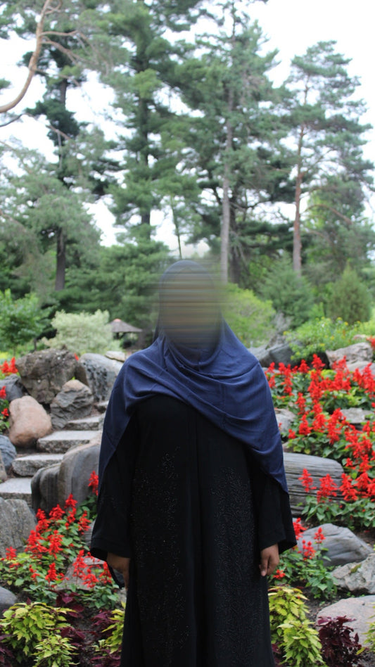 Navy Blue Modal Hijab +undercap